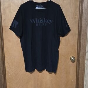 Grunt Style Black 'Whiskey Helps' Tee